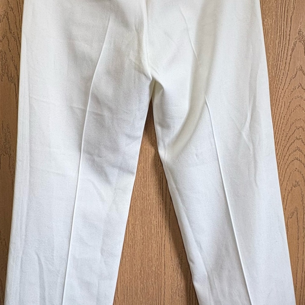 Le Suit White Dress Pants Straight Leg